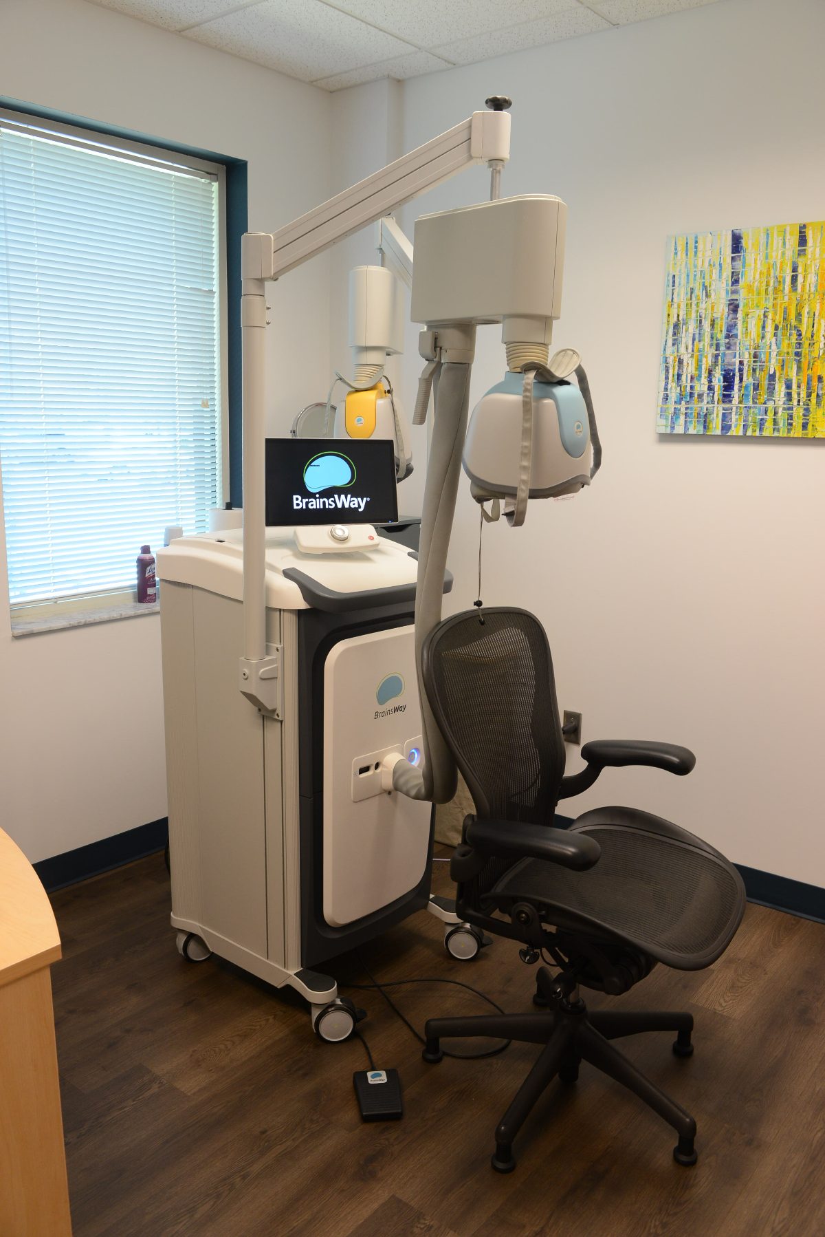 BrainsWay Deep TMS equipment in a treatment room